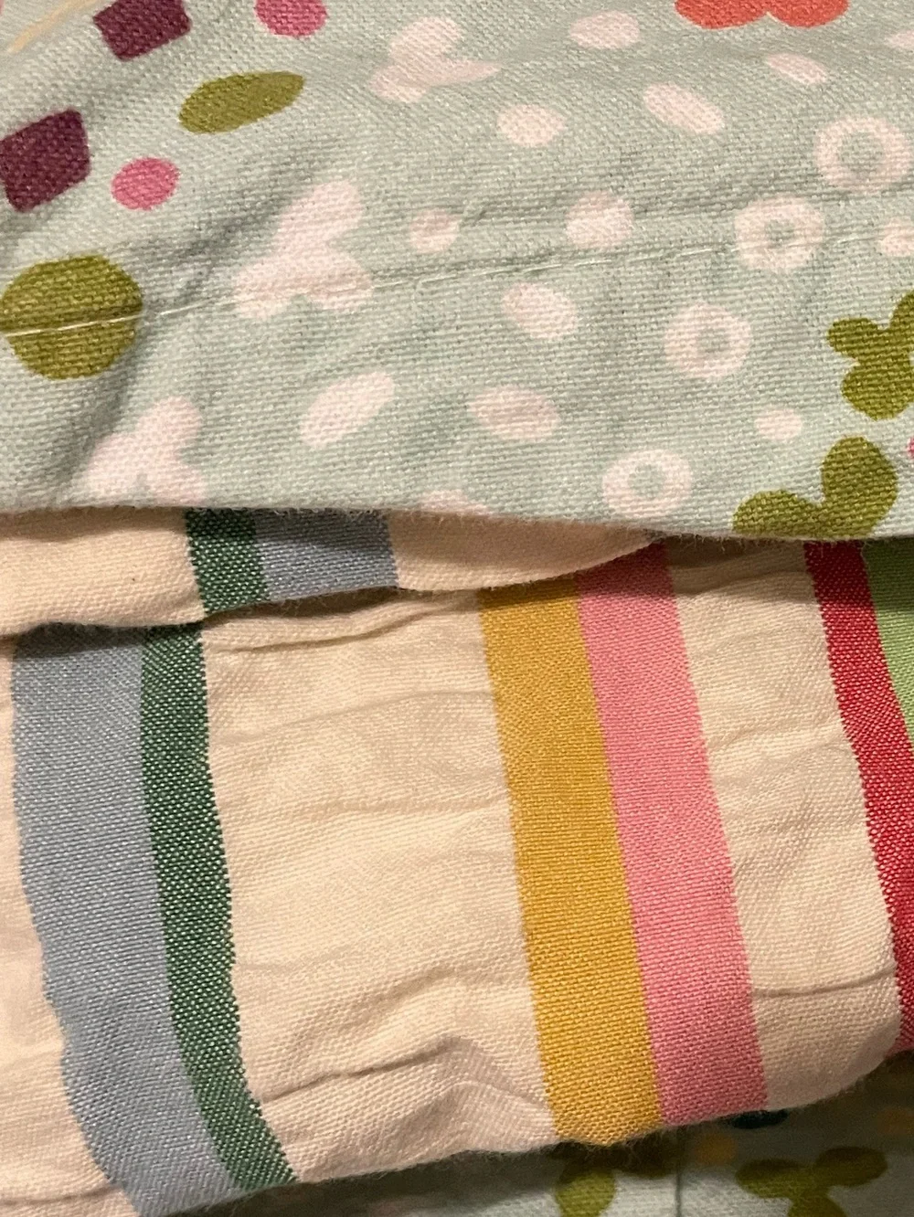 Set of two Beautiful matching TWIN SIze REVERSIBLE Duvet Covers.